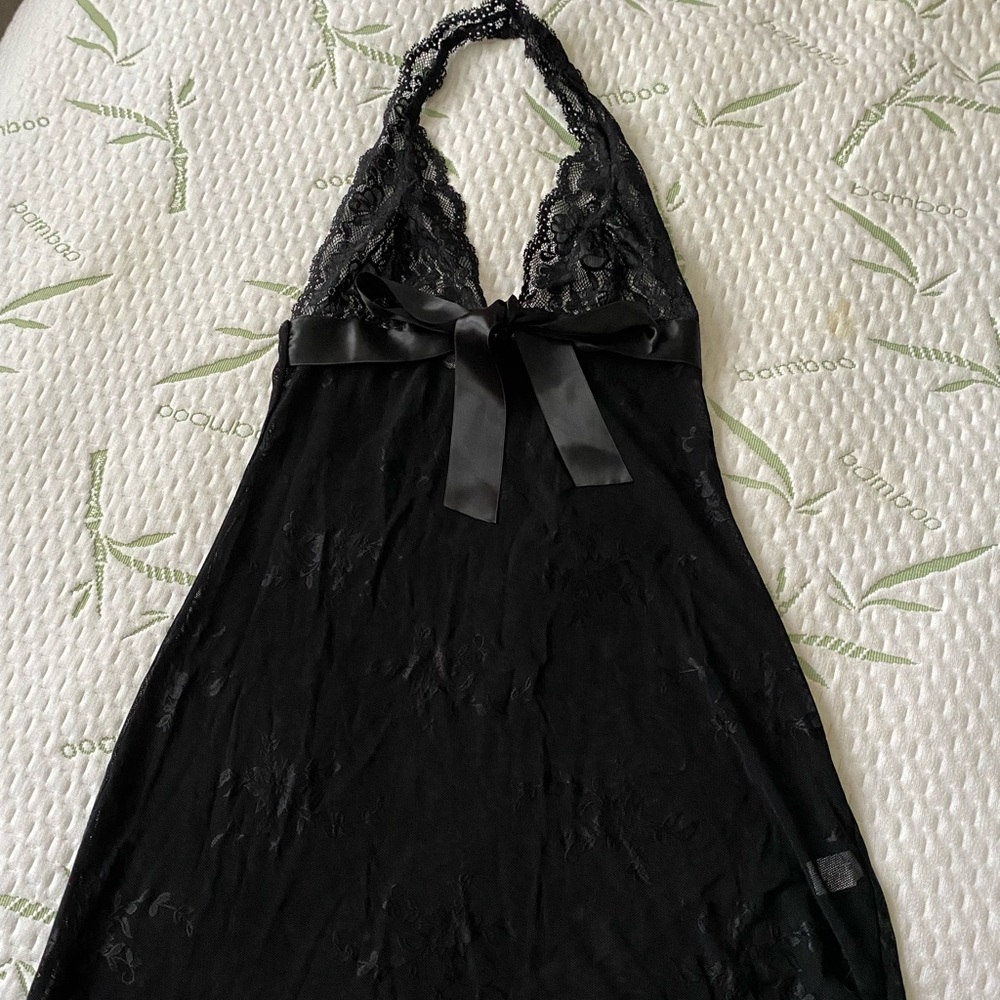 Lace halter babydoll